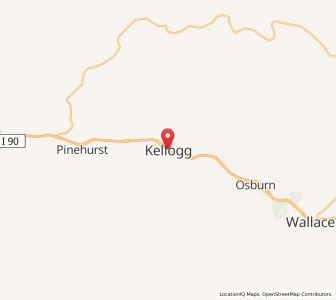 Map of Kellogg, Idaho