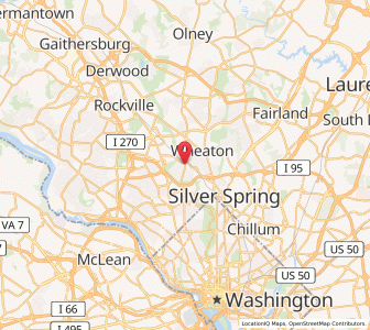 Map of Kensington, Maryland