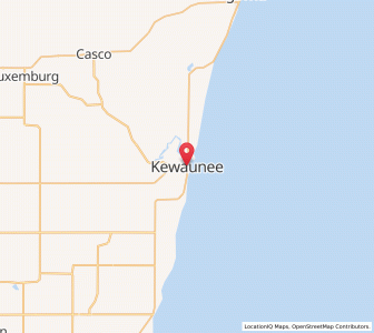 Map of Kewaunee, Wisconsin
