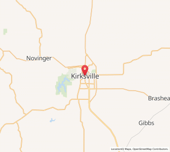 Map of Kirksville, Missouri