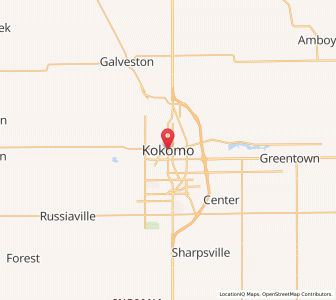 Map of Kokomo, Indiana