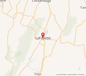 Map of LaFayette, Georgia