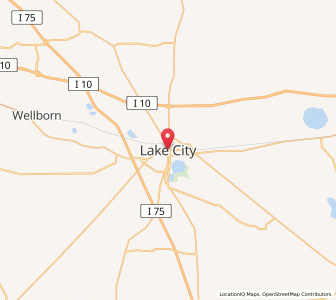 Map of Lake City, Florida