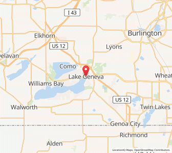 Map of Lake Geneva, Wisconsin