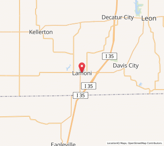 Map of Lamoni, Iowa