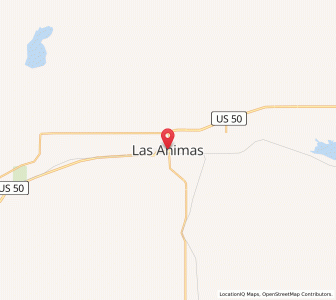 Map of Las Animas, Colorado