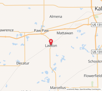 Map of Lawton, Michigan