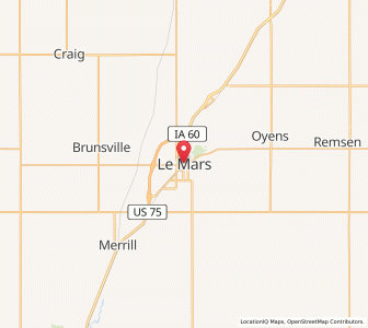 Map of Le Mars, Iowa