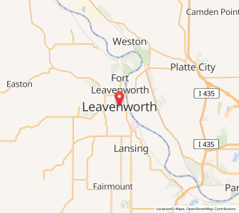Map of Leavenworth, Kansas