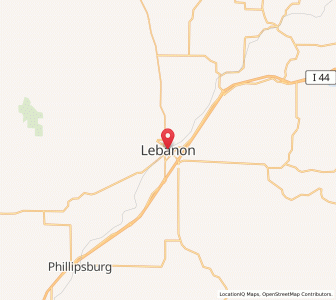 Map of Lebanon, Missouri