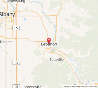 Map of Lebanon, Oregon