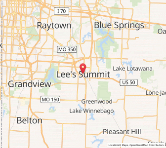 Map of Lee's Summit, Missouri