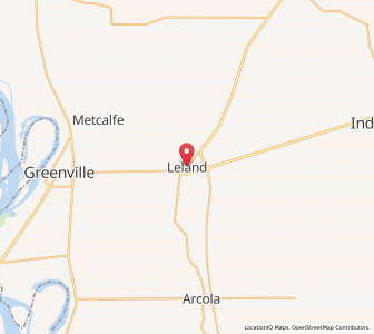 Map of Leland, Mississippi