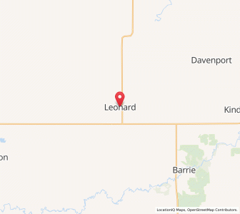 Map of Leonard, North Dakota