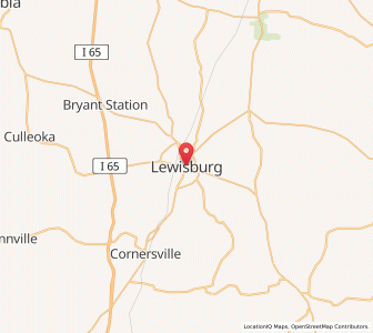 Map of Lewisburg, Tennessee
