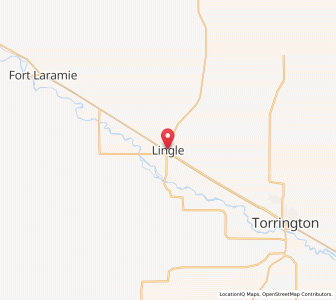 Map of Lingle, Wyoming