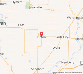 Map of Linton, Indiana
