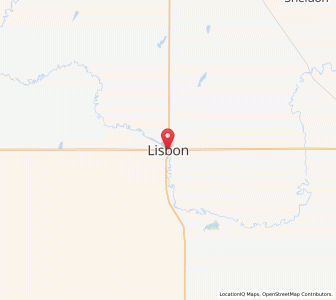 Map of Lisbon, North Dakota