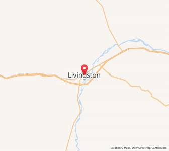 Map of Livingston, Montana