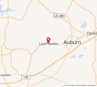 Map of Loachapoka, Alabama