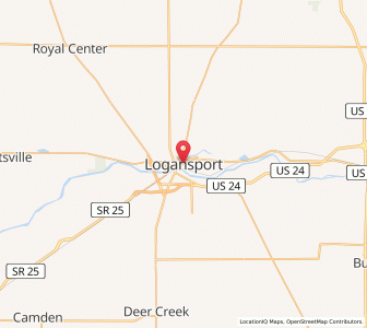 Map of Logansport, Indiana
