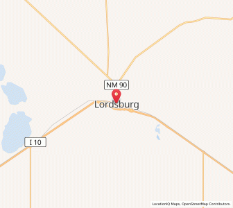 Map of Lordsburg, New Mexico