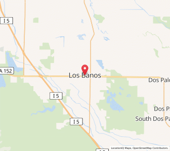 Map of Los Banos, California