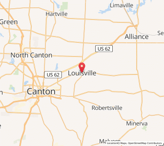 Map of Louisville, Ohio