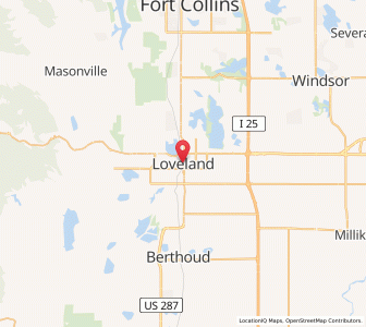 Map of Loveland, Colorado
