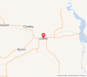 Map of Lovell, Wyoming