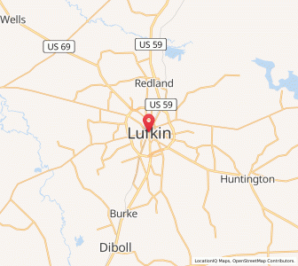 Map of Lufkin, Texas