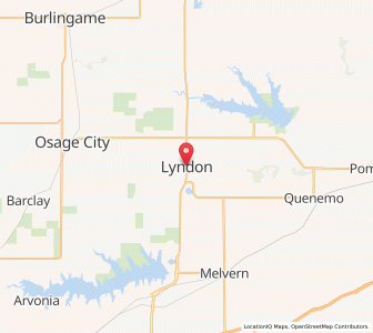 Map of Lyndon, Kansas