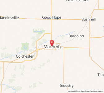 Map of Macomb, Illinois
