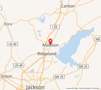 Map of Madison, Mississippi