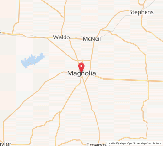 Map of Magnolia, Arkansas
