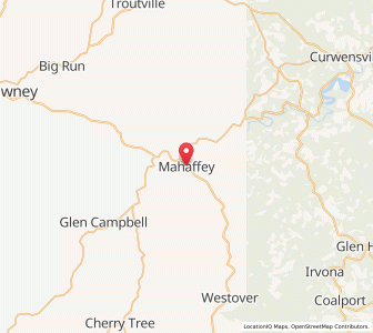 Map of Mahaffey, Pennsylvania