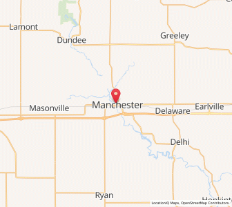 Map of Manchester, Iowa