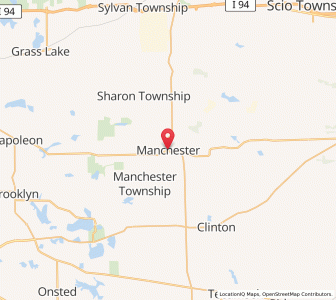 Map of Manchester, Michigan