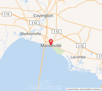 Map of Mandeville, Louisiana