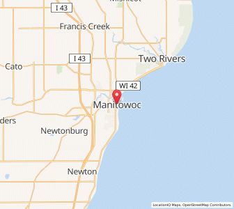 Map of Manitowoc, Wisconsin