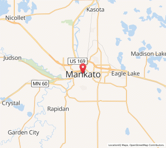 Map of Mankato, Minnesota