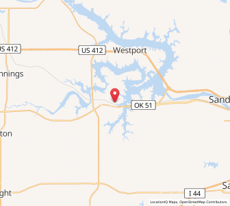 Map of Mannford, Oklahoma