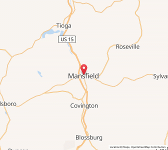 Map of Mansfield, Pennsylvania