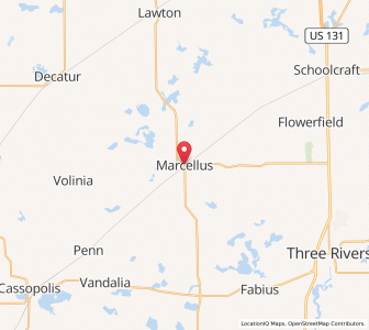 Map of Marcellus, Michigan