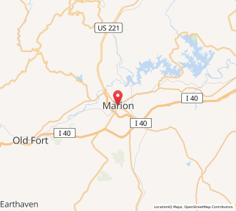 Map of Marion, North Carolina