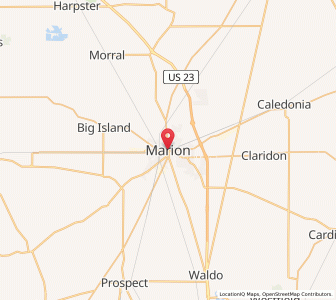 Map of Marion, Ohio