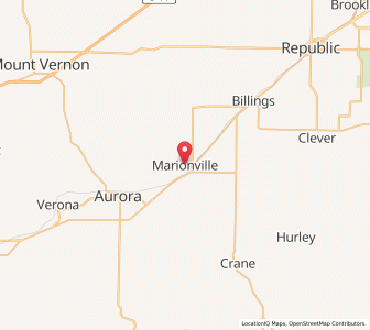 Map of Marionville, Missouri