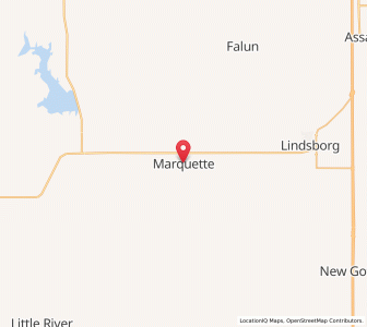 Map of Marquette, Kansas