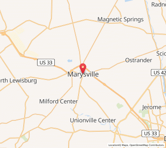 Map of Marysville, Ohio