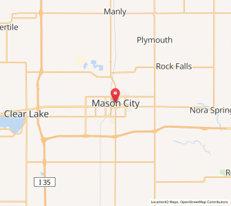 Map of Mason City, Iowa